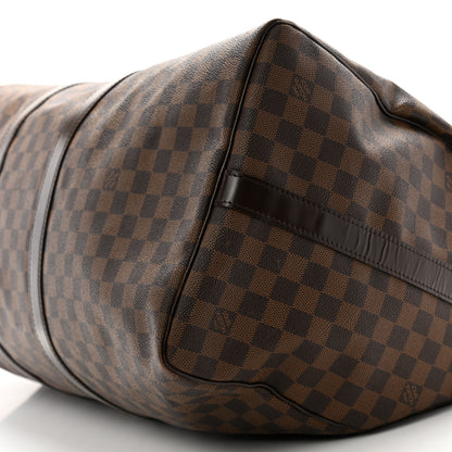 Louis Vuitton Damier Ebene Keepall Bandouliere 55 10 of 16