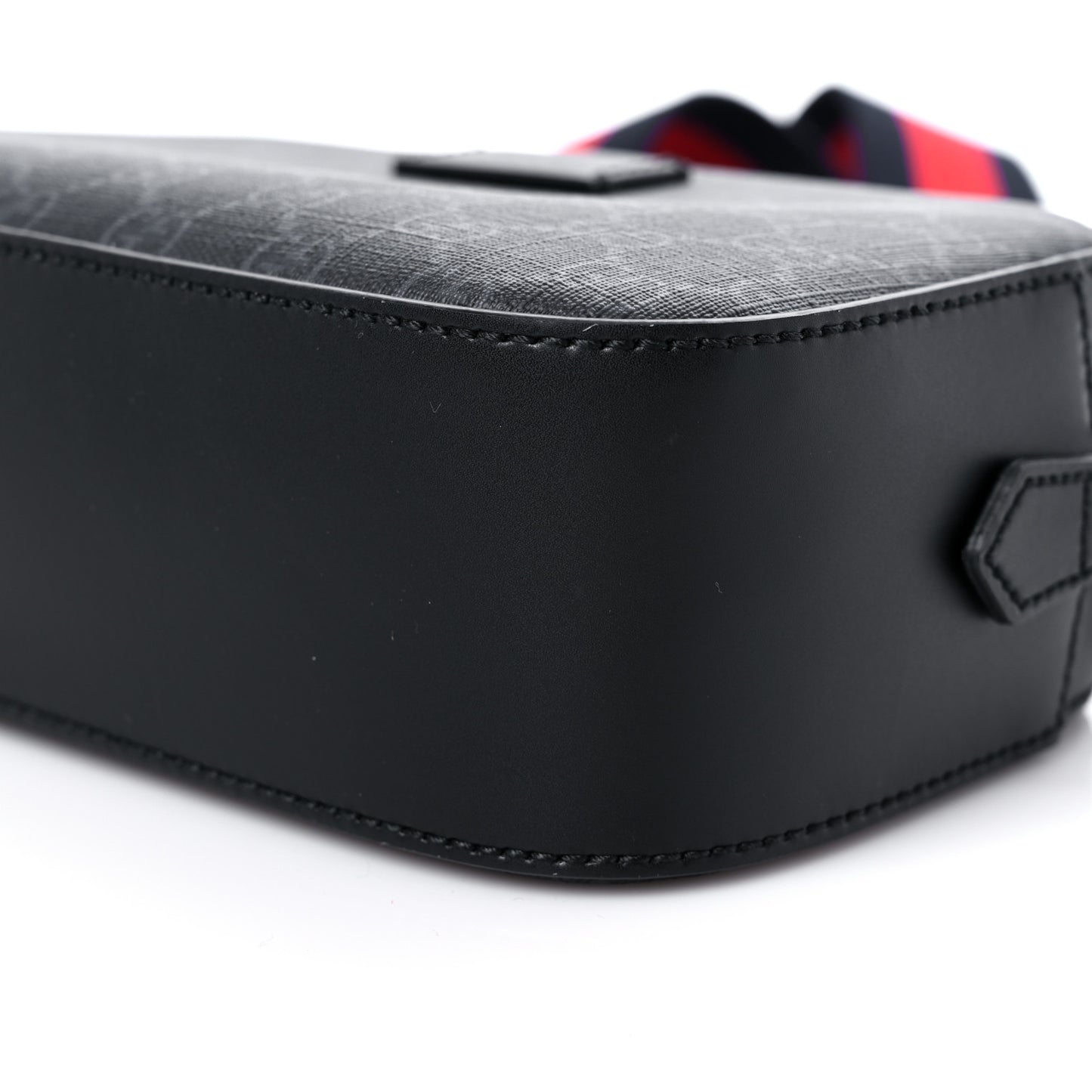 GG Supreme Monogram Web Shoulder Bag Black Grey