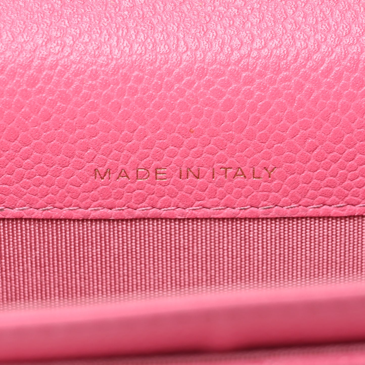 Caviar Quilted Flap Card Holder Pink