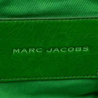 Marc Jacobs Shiny Crinkled Calfskin Medium The Tote Bag Green Glow 6 of 7