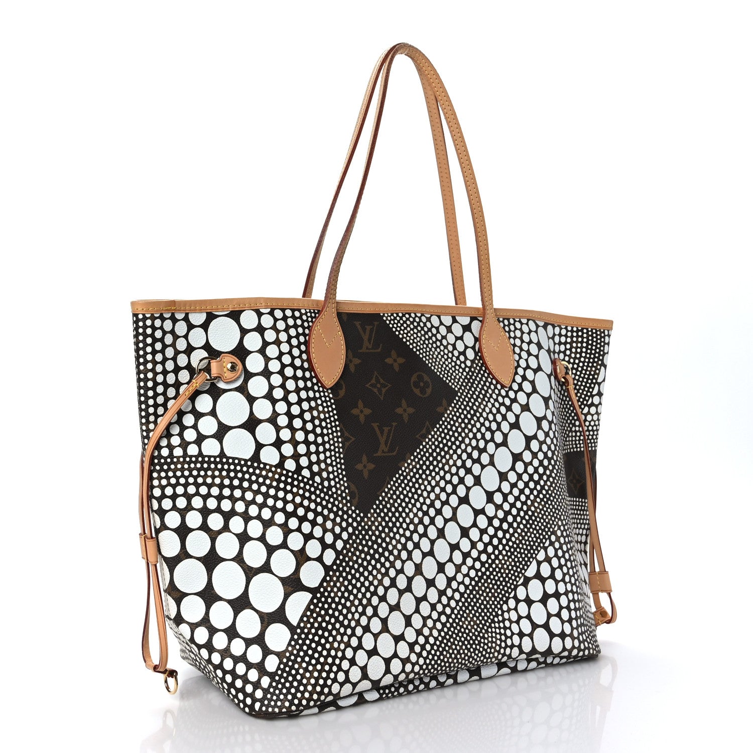 Louis Vuitton Monogram Kusama Waves Neverfull MM White 3 of 9