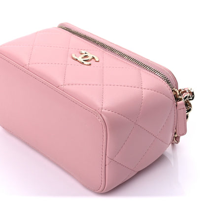 Chanel Lambskin Resin Elegant Chain Vanity Case Pink 8 of 8