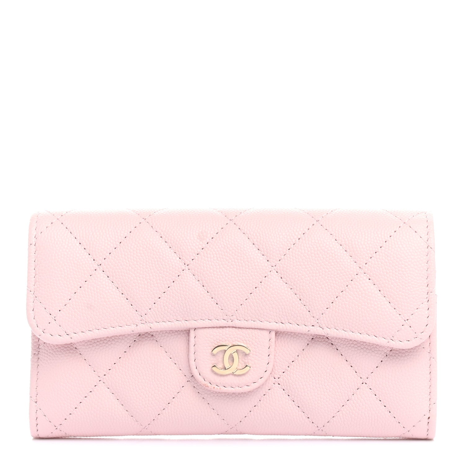 Chanel Caviar Quilted Medium Flap Wallet Light Pink 1 of 9