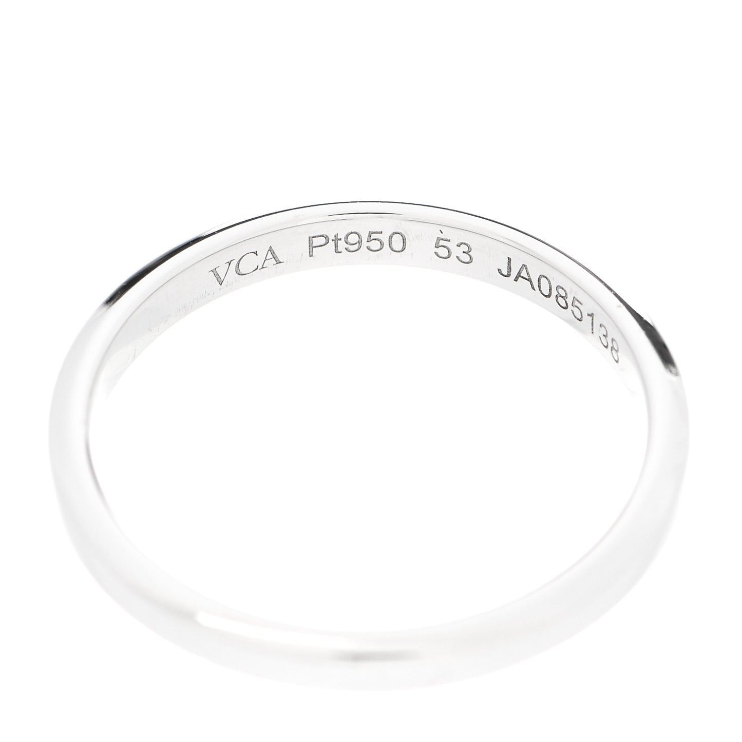 Platinum 2.5mm Toujours Wedding Band Ring 53 6.25