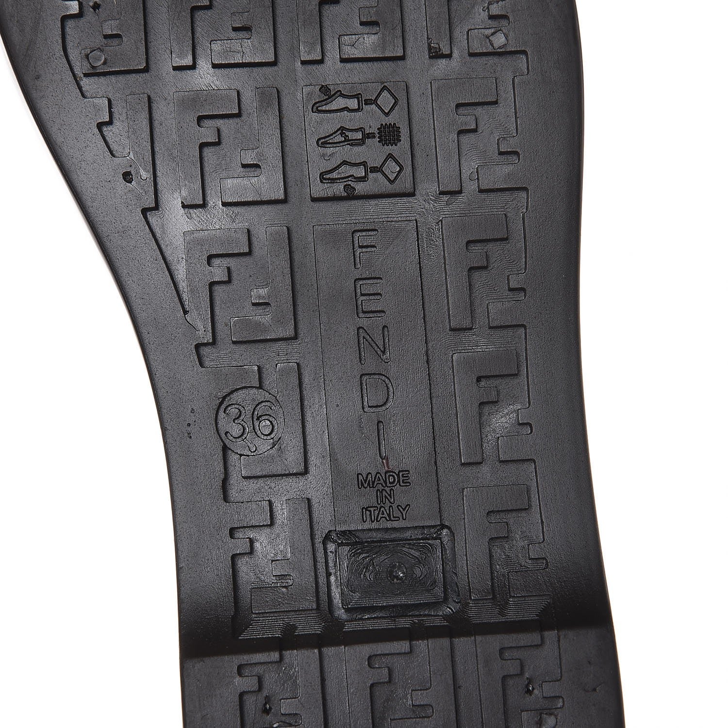 Fendi Rubber FF Rain Boots 36 Brown 8 of 9