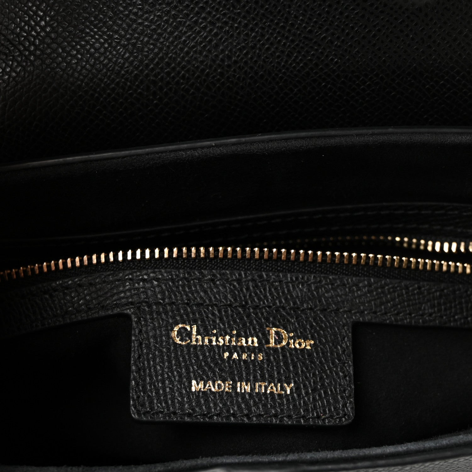 Christian Dior Grained Calfskin Saddle Bag Black 6 of 10