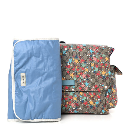 Gucci GG Supreme Monogram Star Print Diaper Bag Blue Multicolor 1 of 11