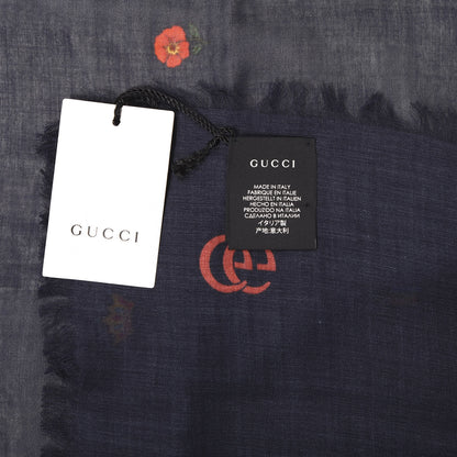 Gucci Modal Classic Mixer Shawl Black Midnight Blue 3 of 4