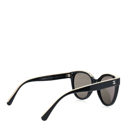 Chanel Acetate CC Butterfly Sunglasses 5414 Black Beige 4 of 7