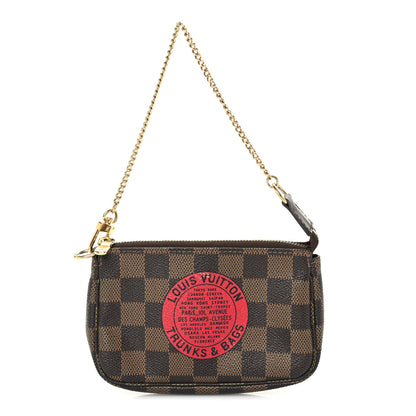 Louis Vuitton Damier Ebene Complice Trunks and Bags Mini Pochette Accessories Red 1 of 8