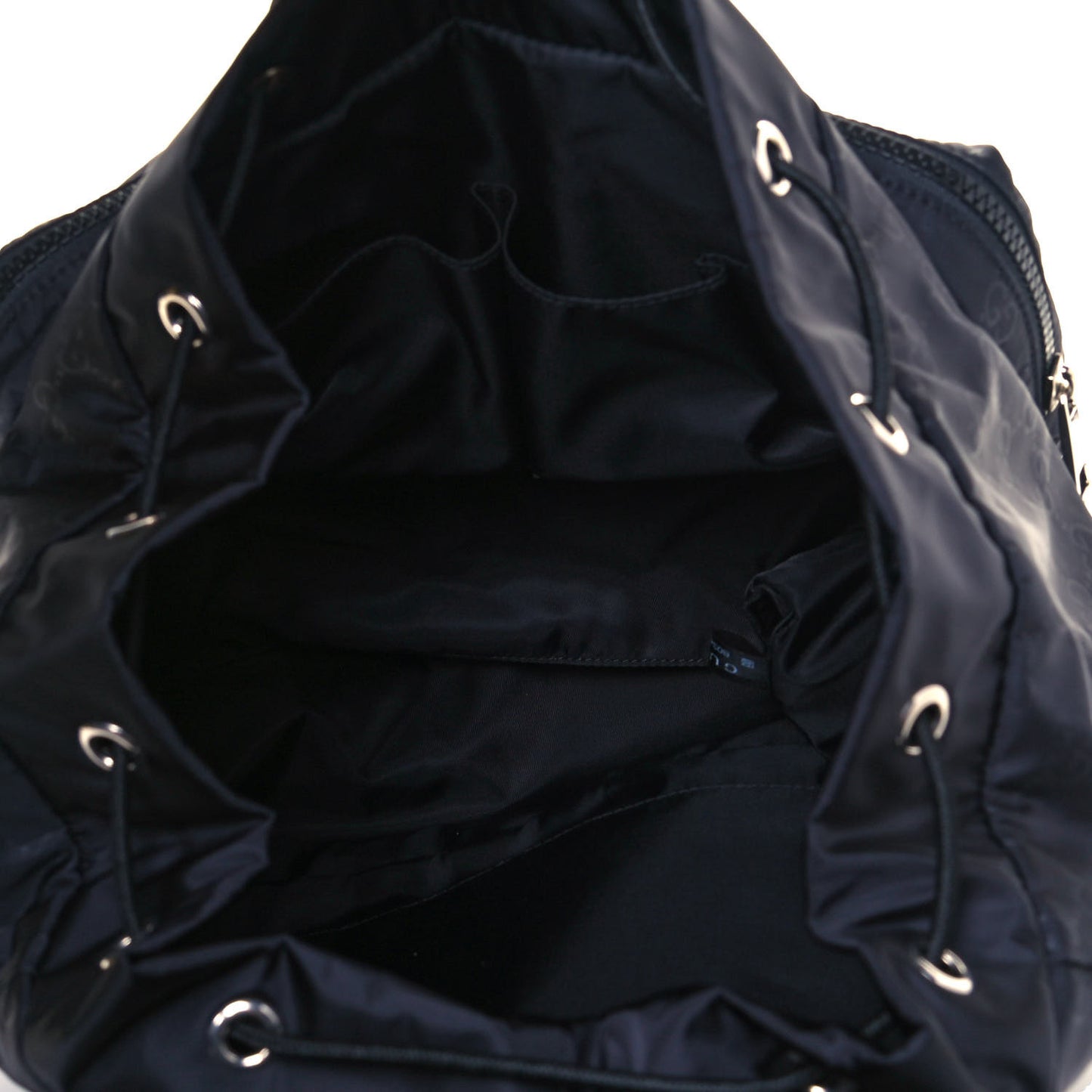 Nylon Monogram Medium Light Single Buckle Backpack Black