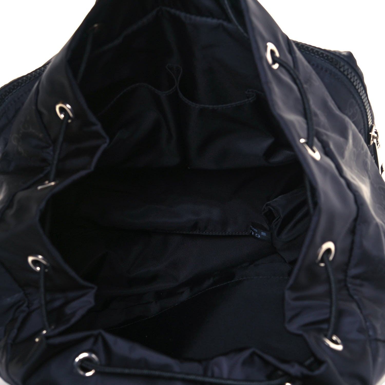 Gucci Nylon Monogram Medium Light Single Buckle Backpack Black 4 of 7