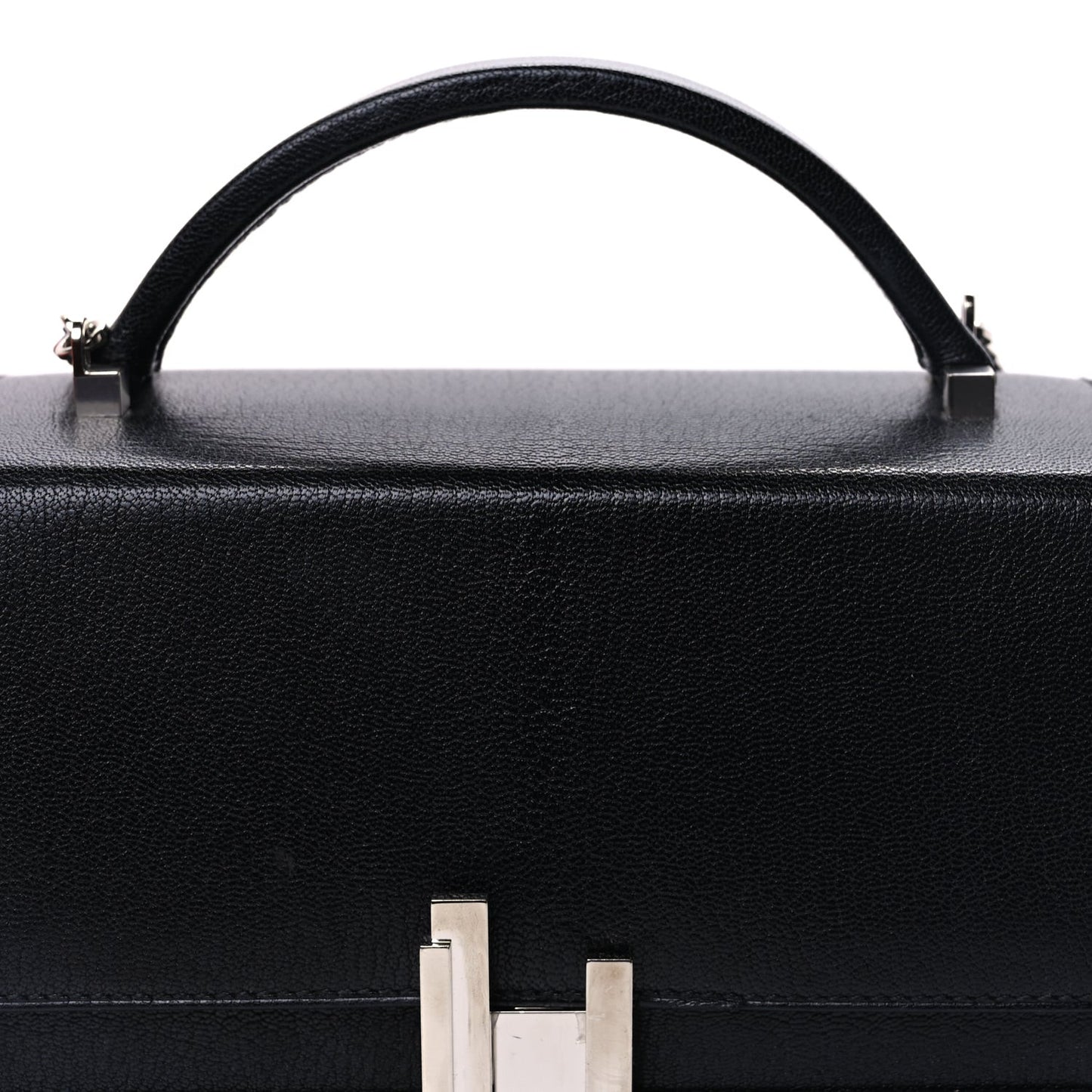Epsom Cinhetic Boxy Top Handle Bag  Black