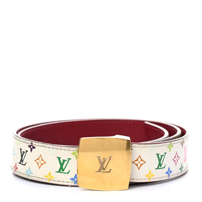 Louis Vuitton Monogram Multicolor LV Cut Reversible Belt 85 34 White Grenade 1 of 7