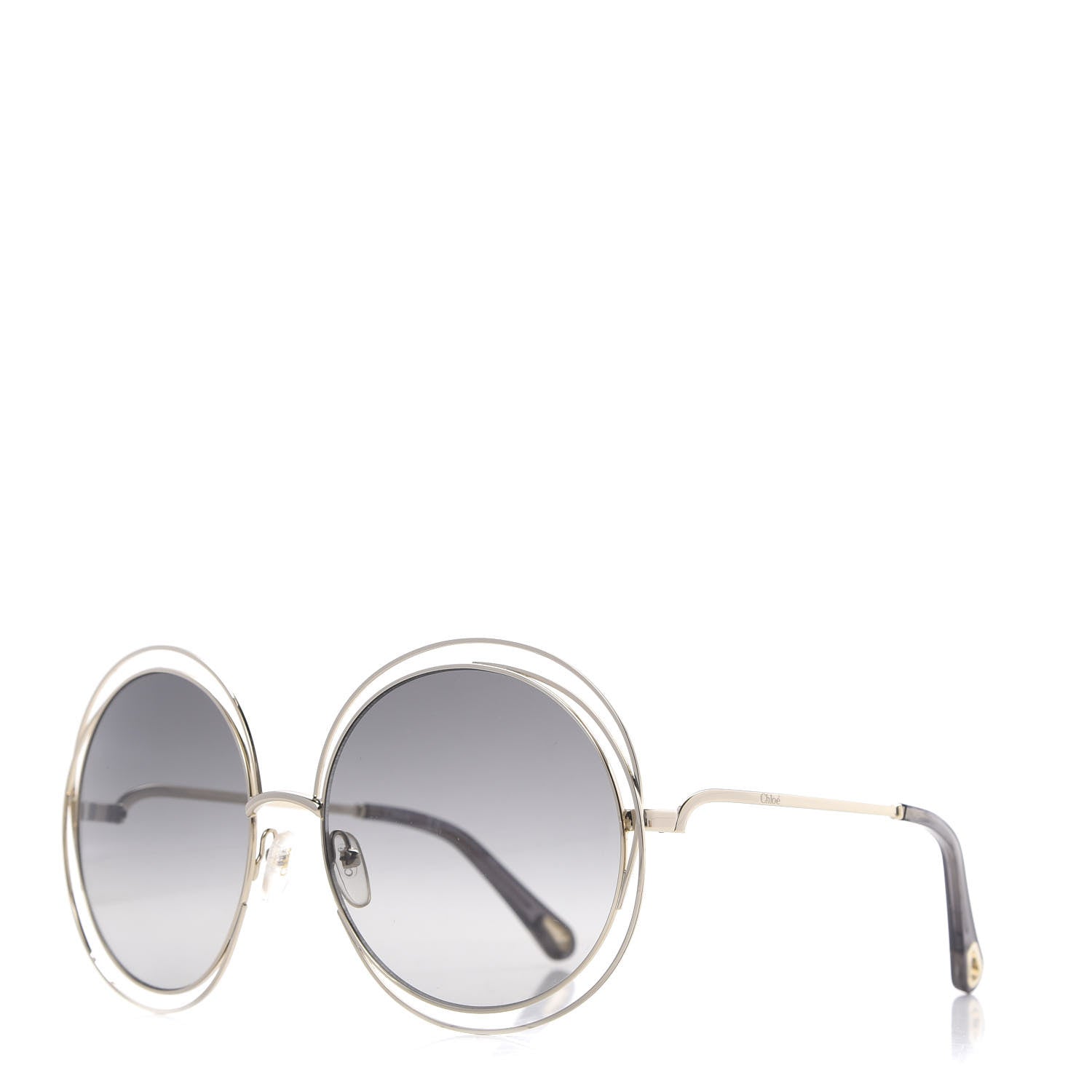 Chloe Oversize Round Carlina Oversized Round Sunglasses CE114S Gold Grey Metallic 1 of 7