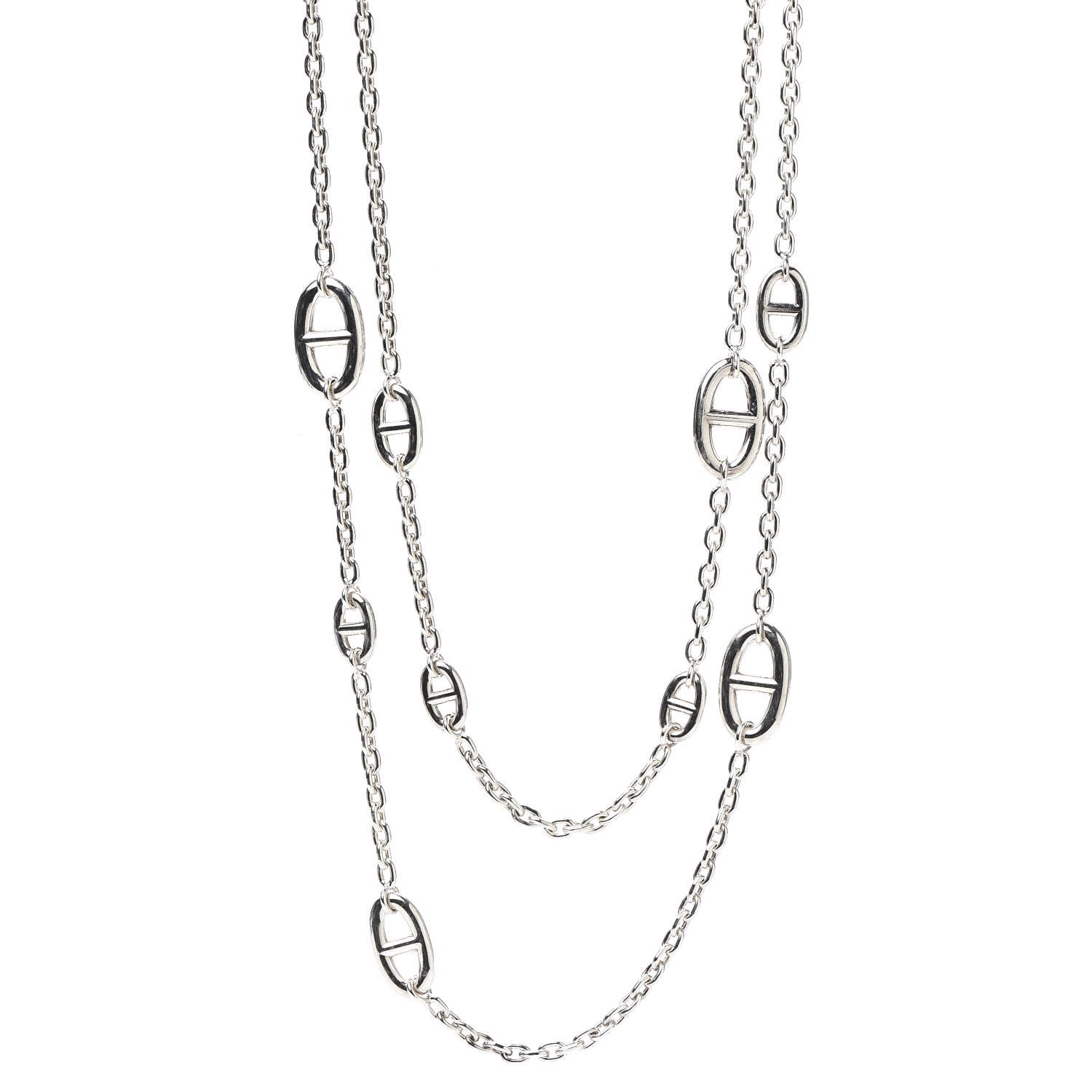 Hermes Sterling Silver Farandole Necklace 120 1 of 5