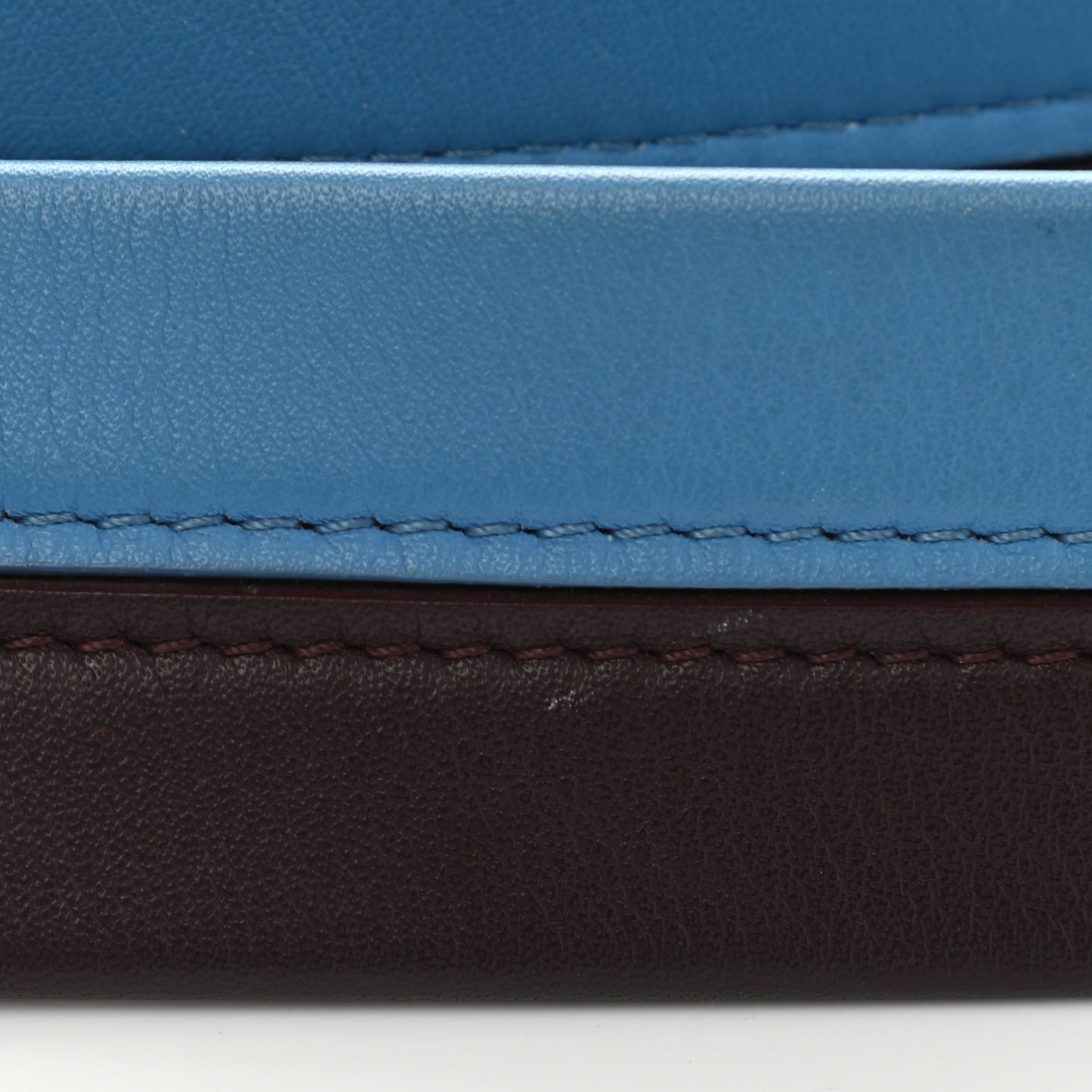 Calfskin Cluny MM Shoulder Strap Blue Glacial