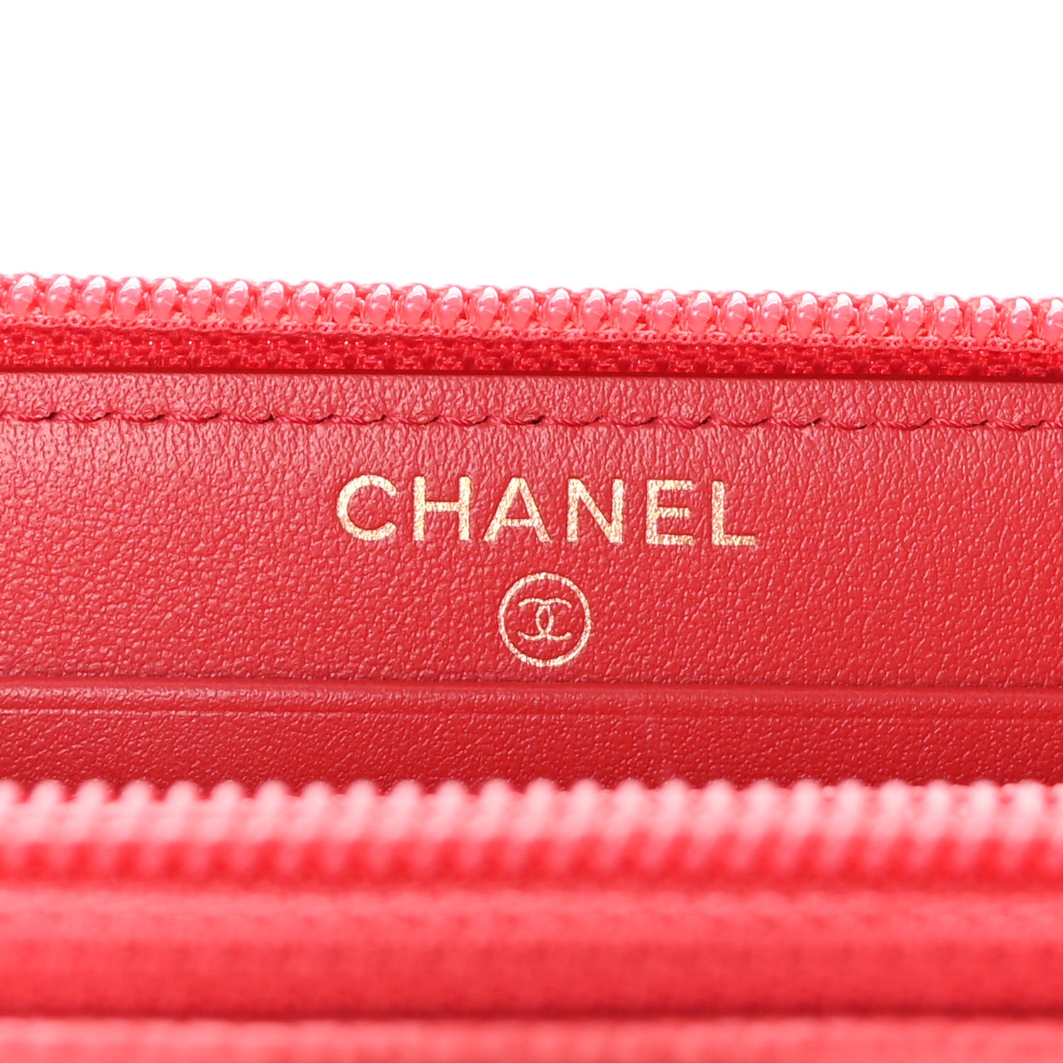 Chanel Caviar Quilted Small Boy Zip Around Wallet Red 6 of 8