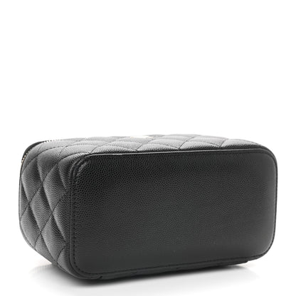 Chanel Caviar Quilted Small Vanity Case With Chain Black 4 of 9