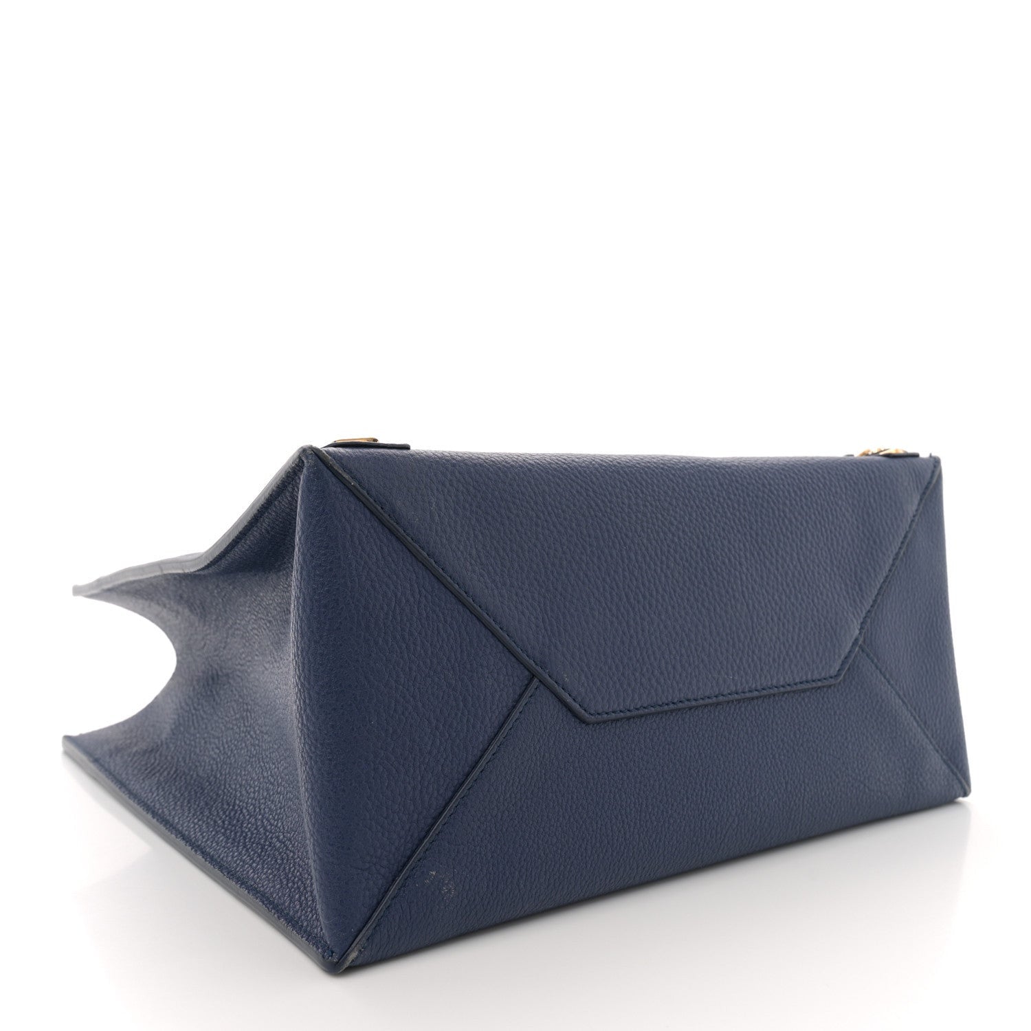 Balenciaga Grained Calfskin Gold Metallic Edge Hardware Papier Small A4 Tote Bleu 5 of 7