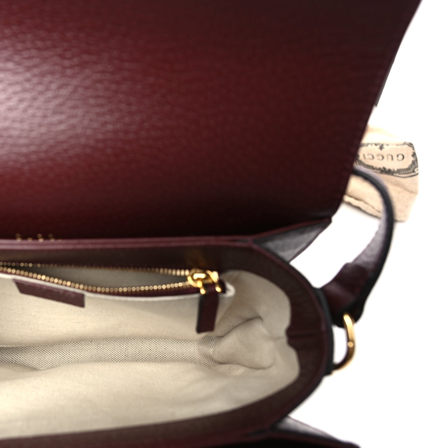 Gucci Monogram Textured Dollar Calfskin Horsebit 1955 Shoulder Bag Sahara Rubino Chardonnay 4 of 8