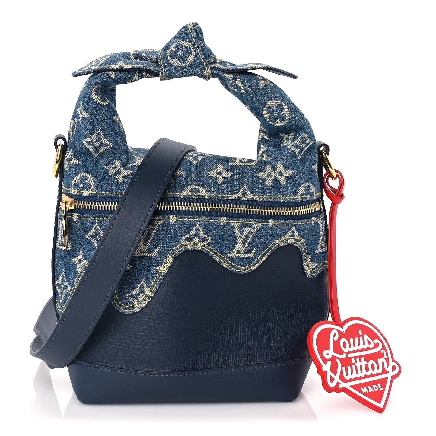 X NIGO Taurillon Monogram Denim Japanese Cruiser Blue