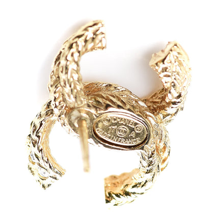 Chanel Twisted CC Earrings Gold 4 of 5