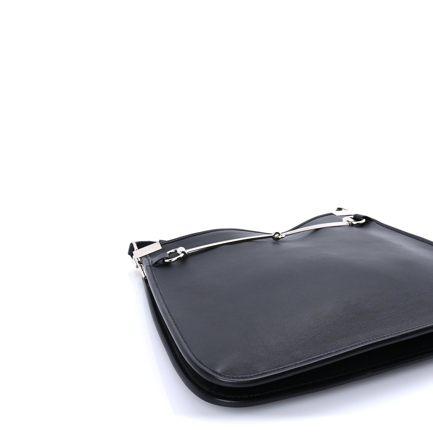 Gucci Calfskin Horsebit Slim Shoulder Bag Black 7 of 7