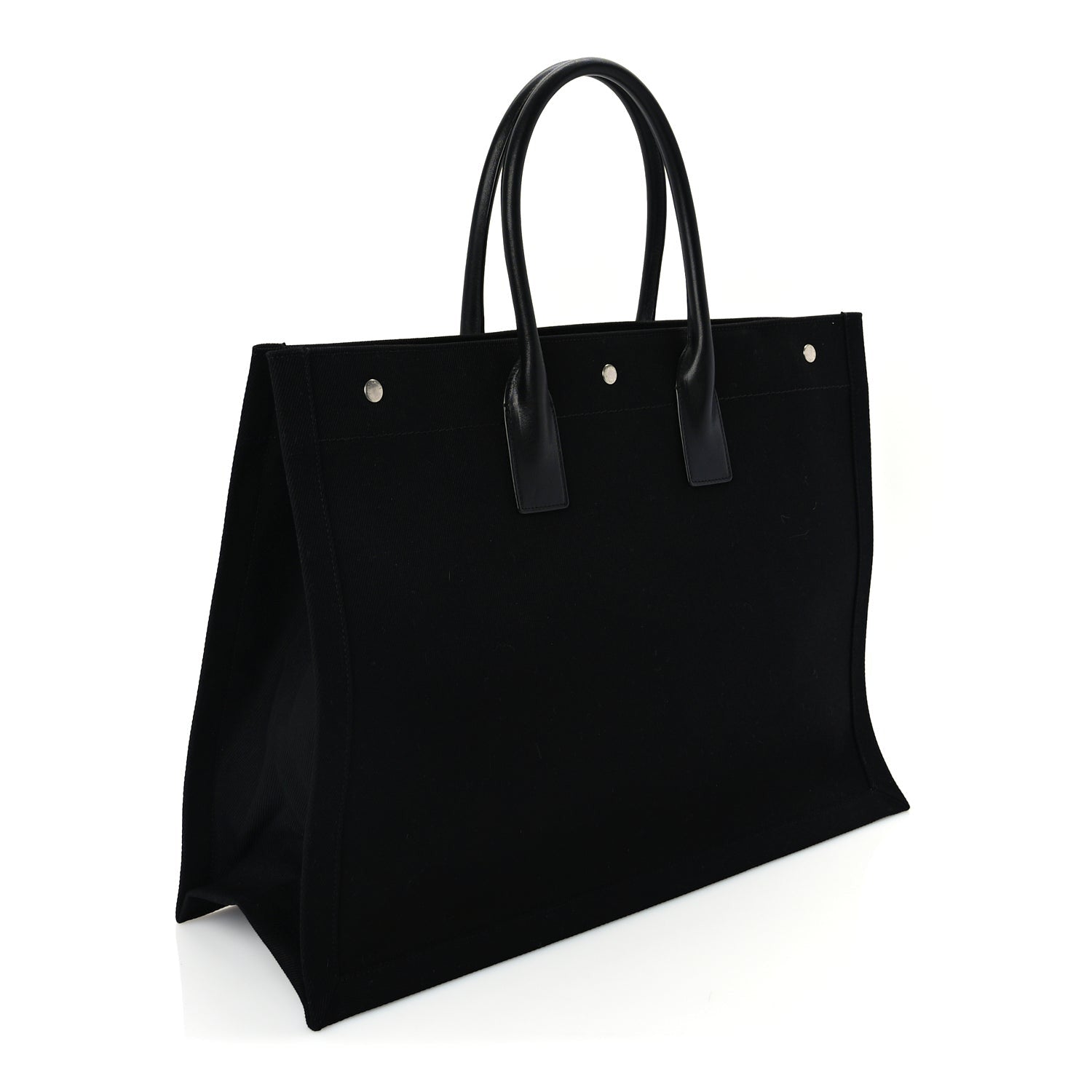 Saint Laurent Linen Calfskin Rive Gauche Tote 2 of 8