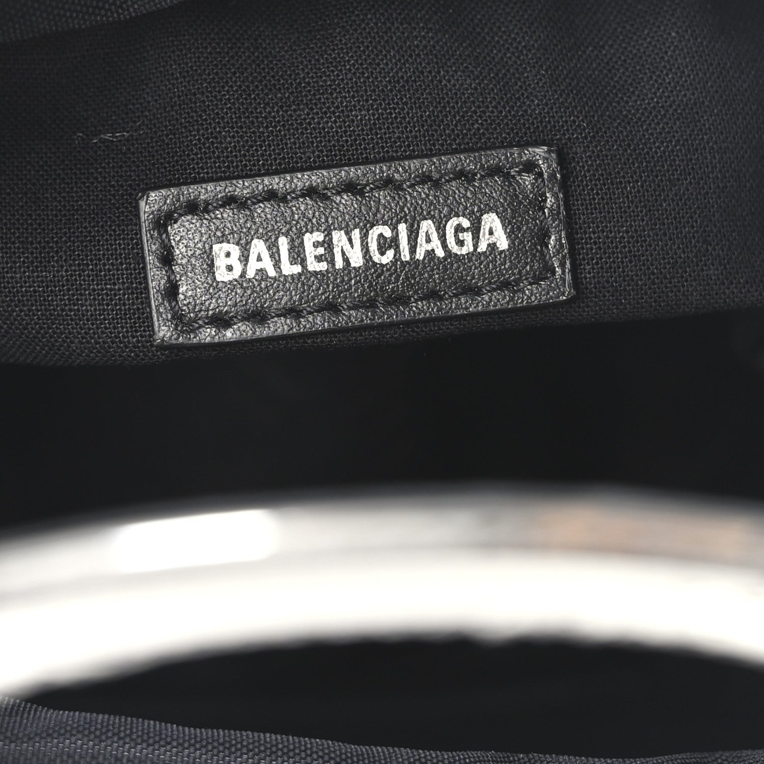 Balenciaga Patent Metallic Calfskin Small Neo Basket Tote Silver 6 of 7
