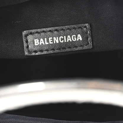 Balenciaga Patent Metallic Calfskin Small Neo Basket Tote Silver 6 of 7