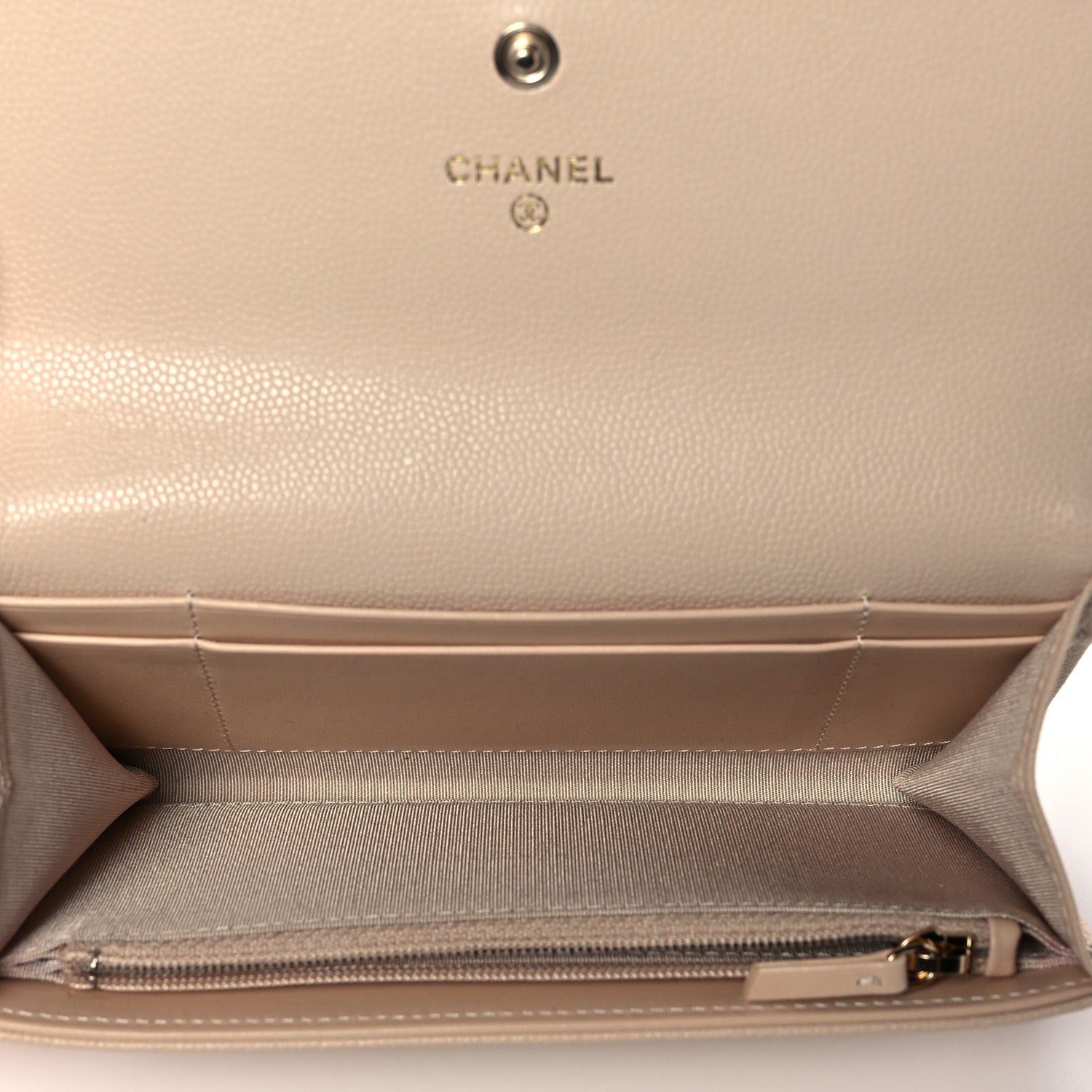 Chanel Caviar Pearl Quilted Coco Candy Wallet Beige 5 of 11