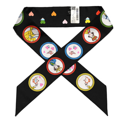 Hermes Silk Tea Time Twilly Black Rouge Multicolor 1 of 4