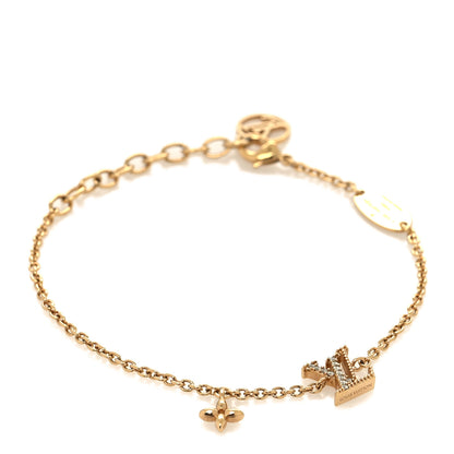 Louis Vuitton Metal Crystal LV Iconic Bracelet Gold 1 of 6
