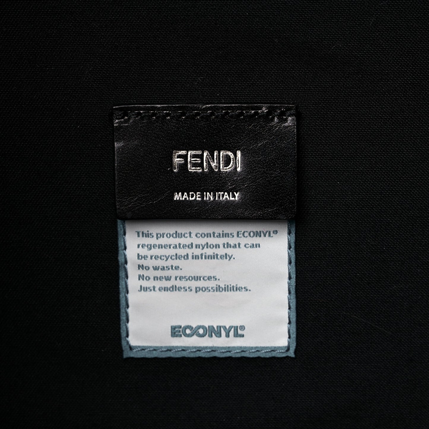 Econyl Nylon Lycra Vitello Seta FF Embossed Kids Backpack Pink