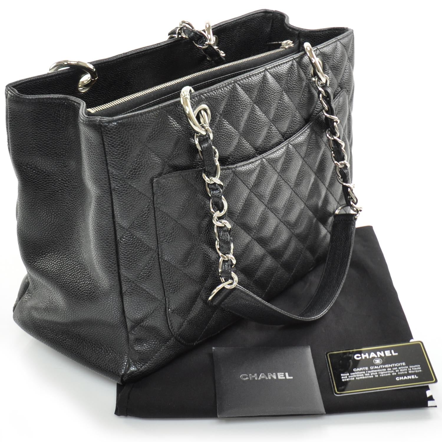 Chanel Caviar Quilted Grand Shopping Tote GST Black 4 of 11