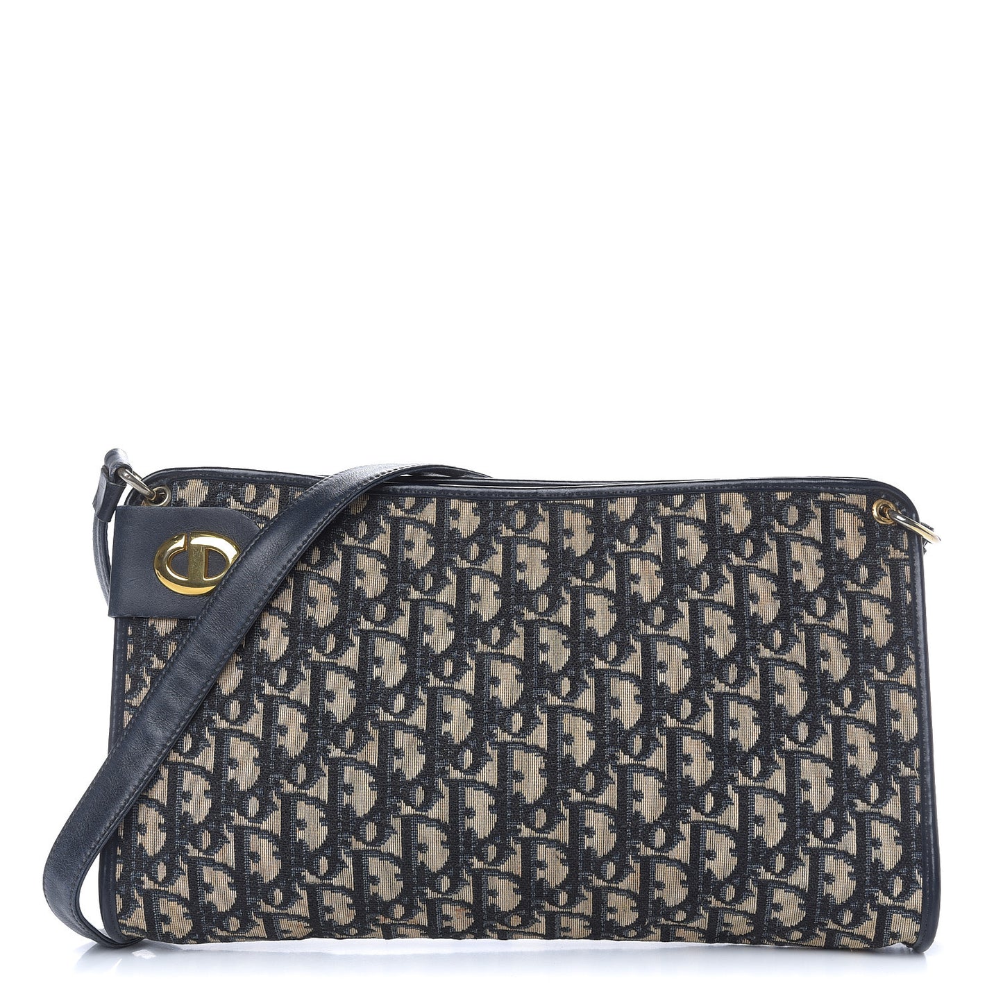 Monogram Shoulder Bag Navy Blue
