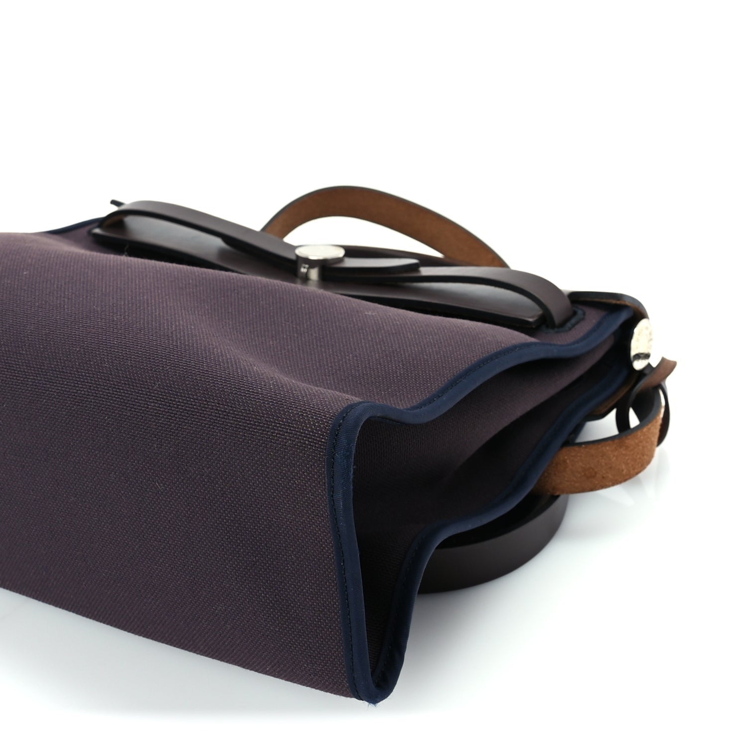 Hermes Vache Hunter Toile Herbag Zip 31 PM Cassis Ebony Indigo 10 of 10