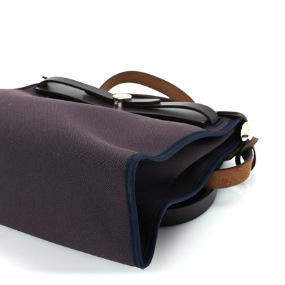 Hermes Vache Hunter Toile Herbag Zip 31 PM Cassis Ebony Indigo 10 of 10