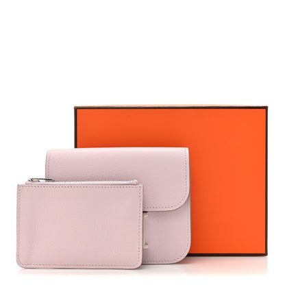 Hermes Evercolor Constance Slim Wallet Mauve Pale 10 of 10