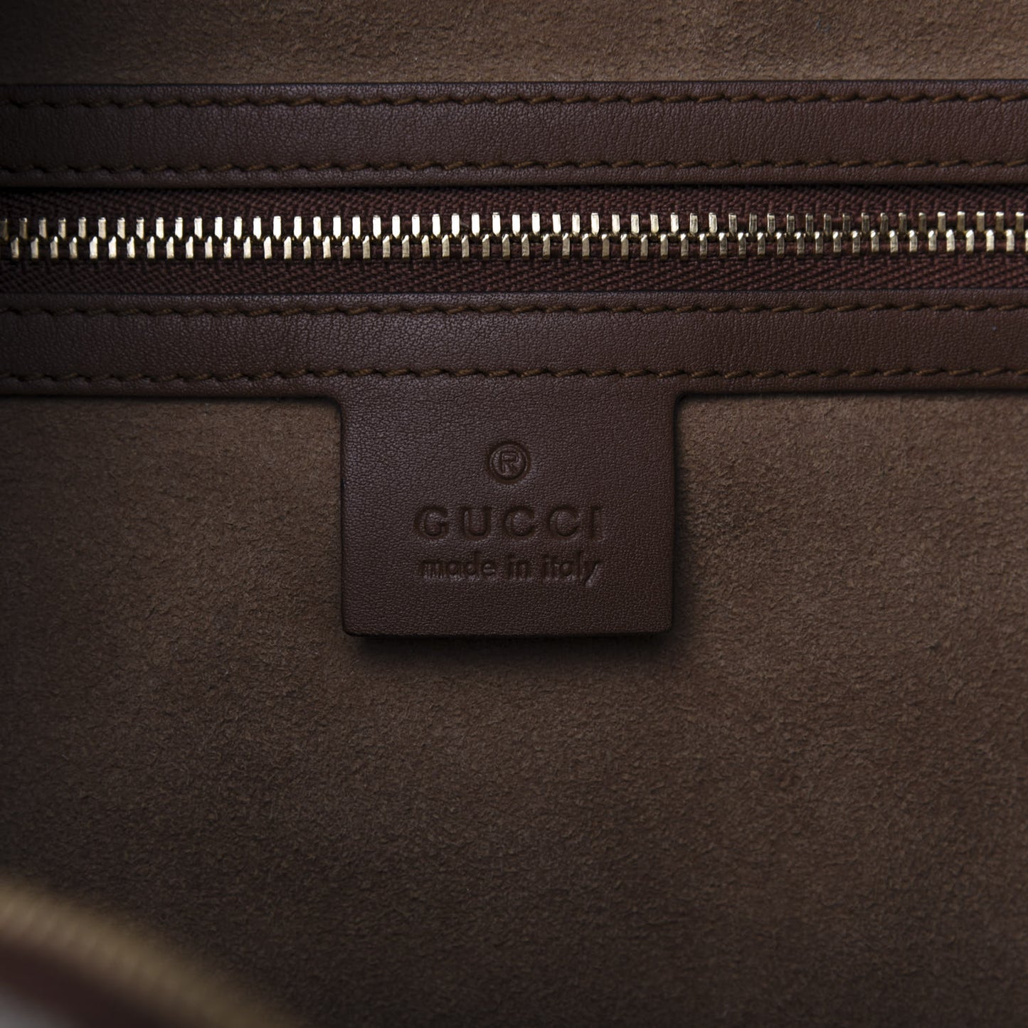 GG Supreme Monogram Large Linea A Hobo Light Brown