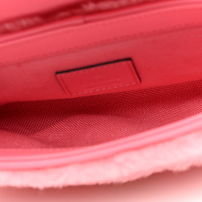 Gucci Shearling Matelasse Super Mini GG Marmont Shoulder Bag Lotus Pink 5 of 10