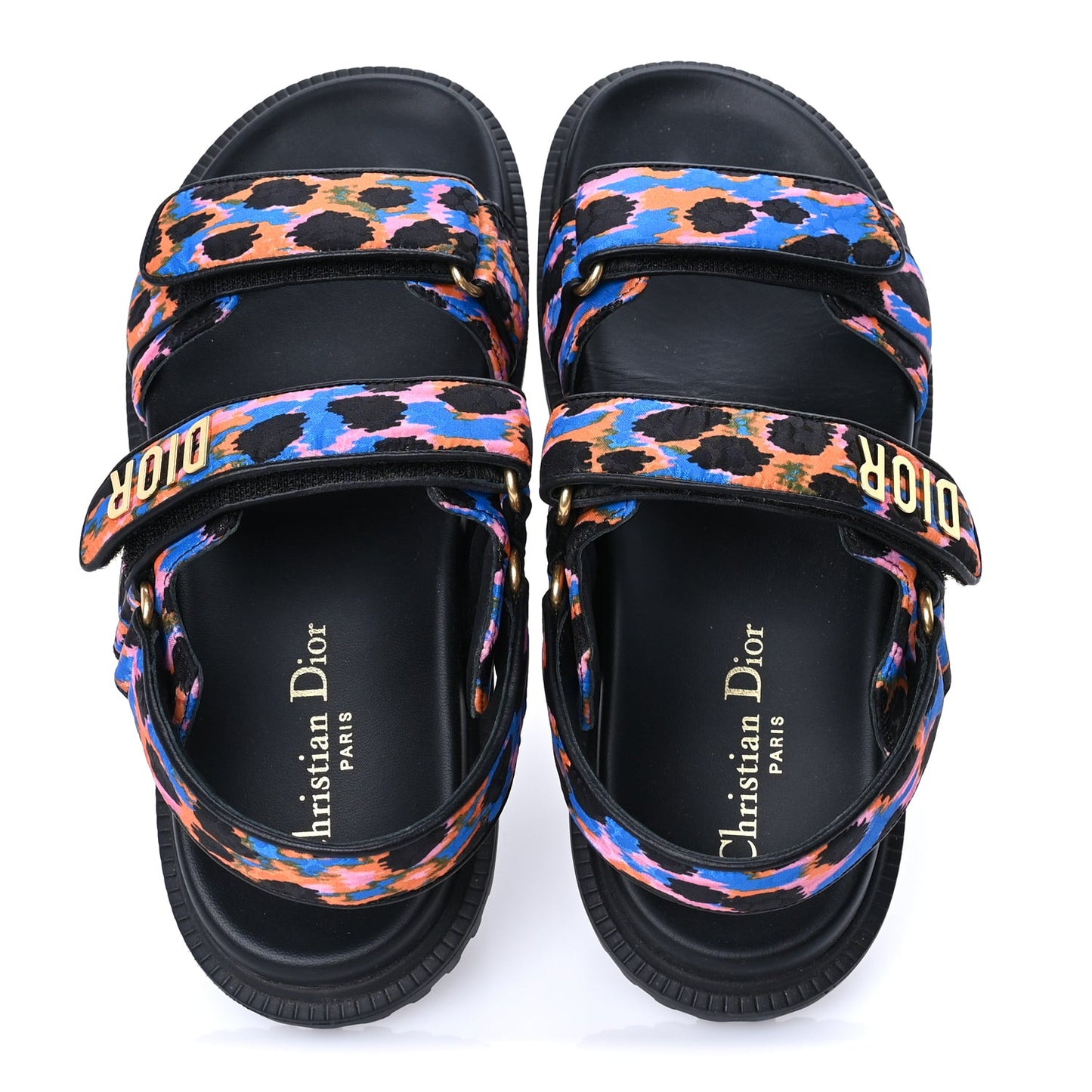 Technical Fabric Mizza Print Dioract Sandals 38  Multicolor