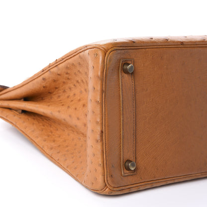 Hermes Ostrich HAC Birkin 32 Gold 6 of 20