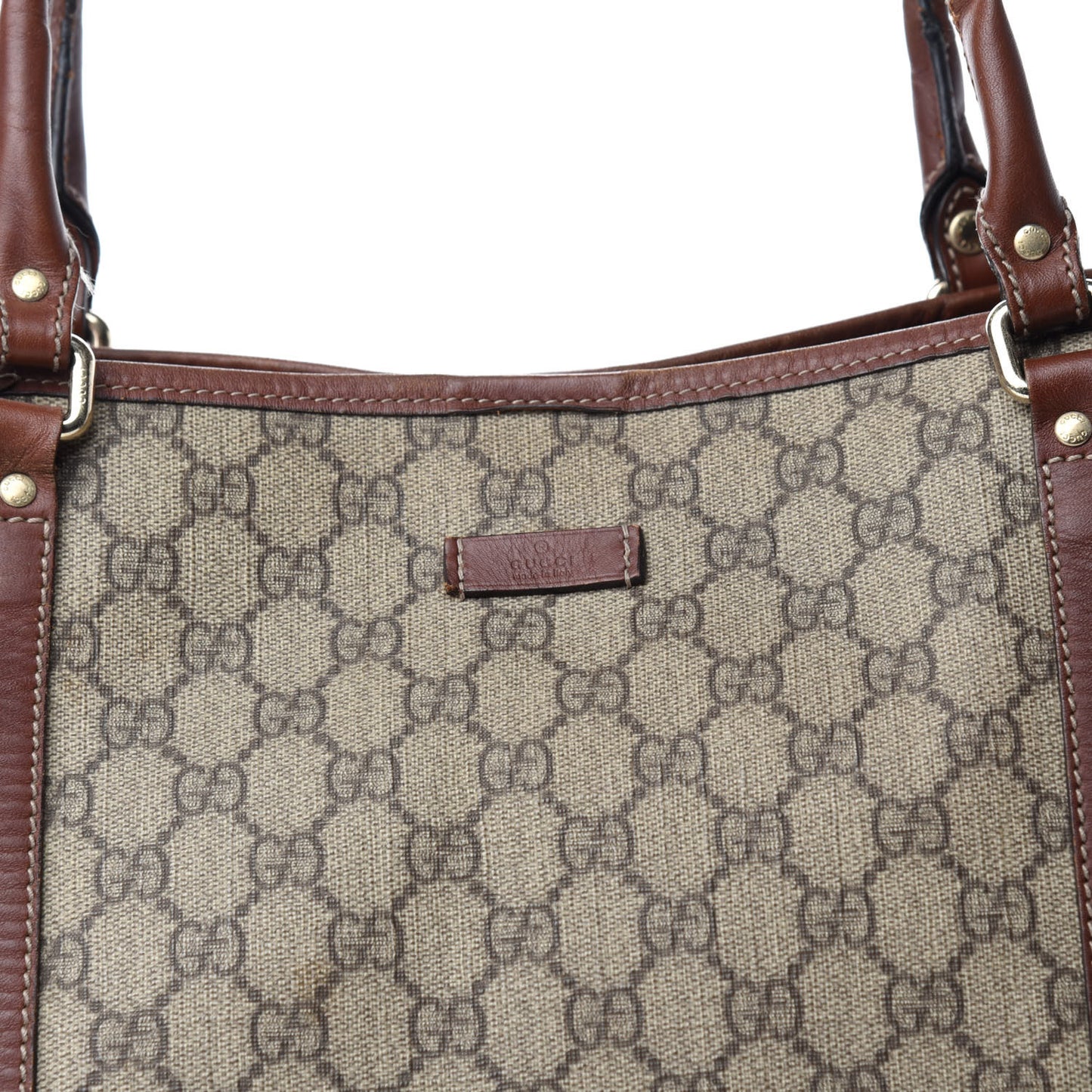 GG Plus Monogram Large Joy Tote Brown