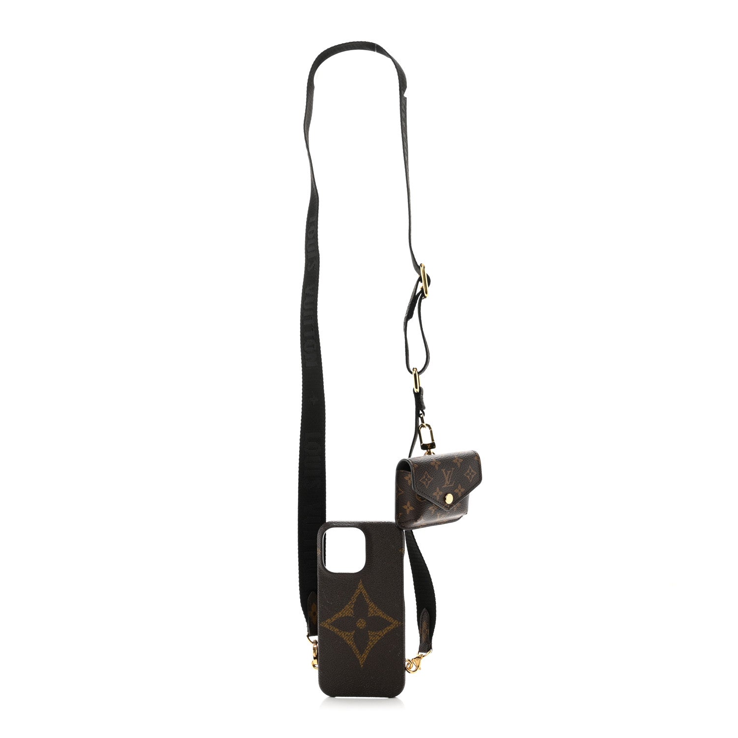 Louis Vuitton Monogram Bumper On Strap iPhone 13 Black 1 of 9