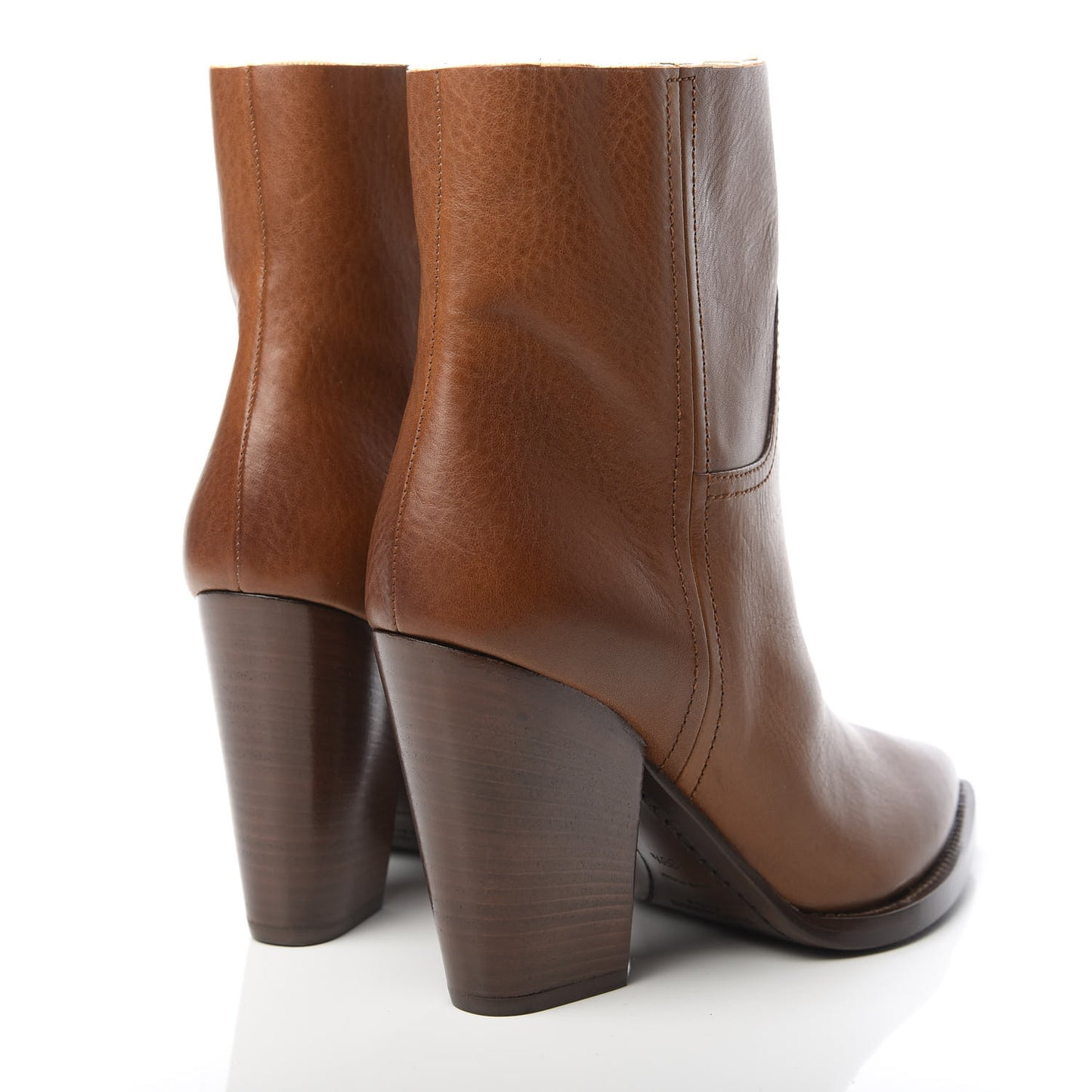 Calfskin Theo 95 Zip Boot 38.5 Cognac
