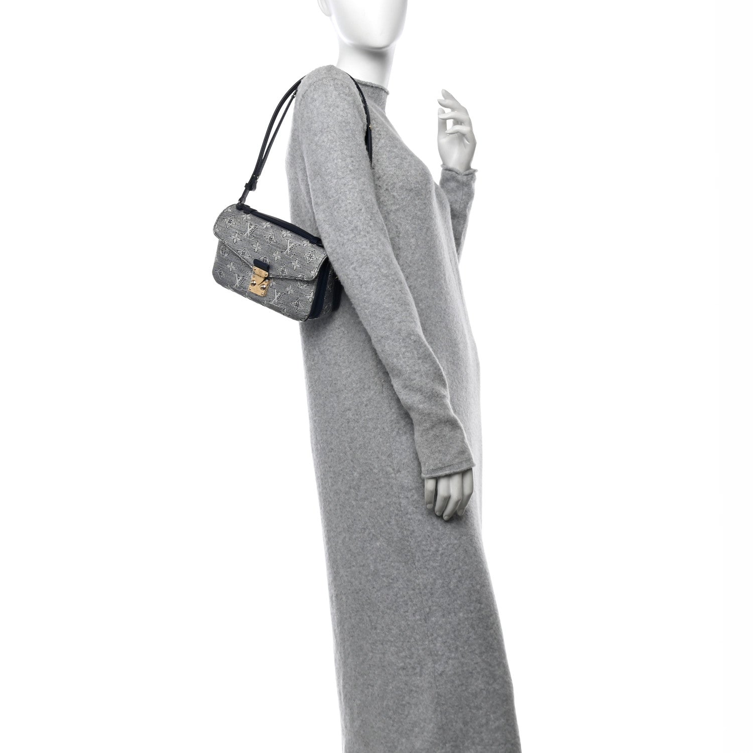 Louis Vuitton Monoglam Pochette Metis East West Blue 3 of 9