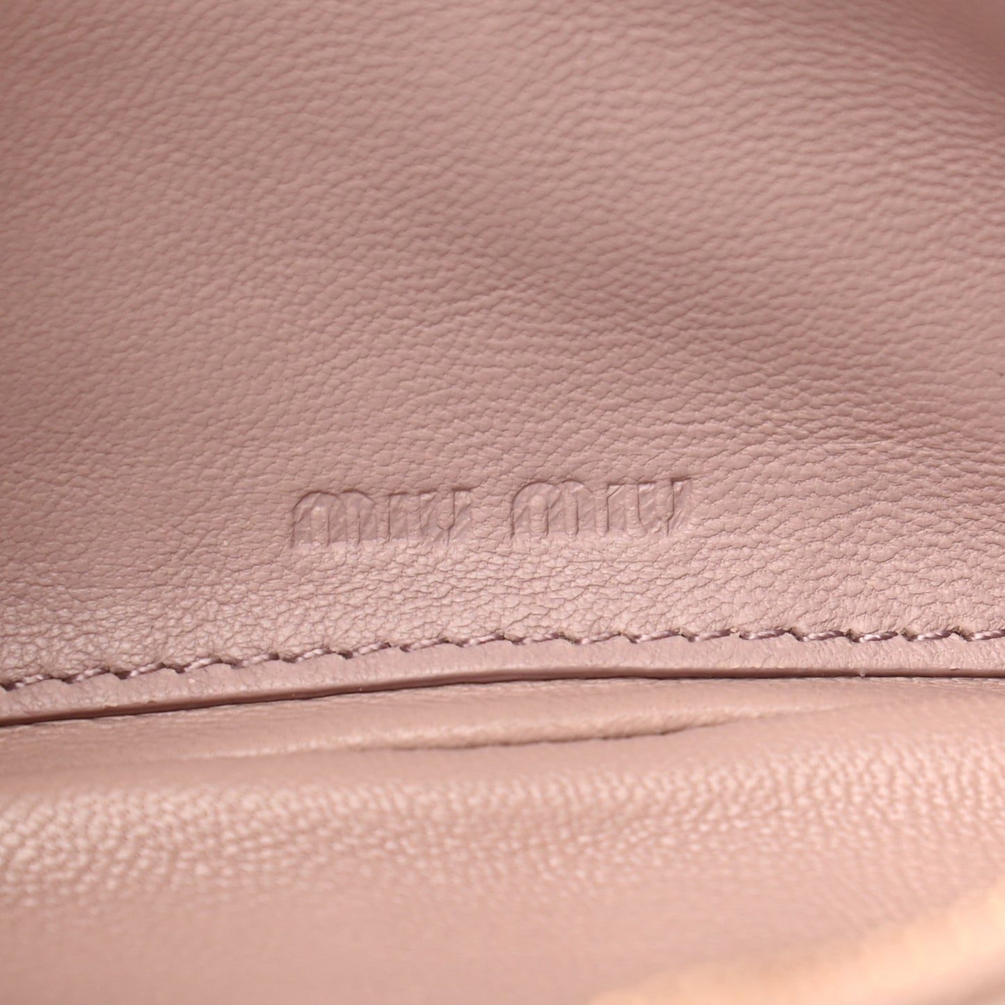 Nappa Matelasse Pouch Mughetto