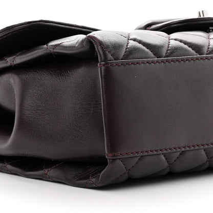 Chanel Lambskin Quilted Jumbo Coco Loop Flap Burgundy 9 of 14